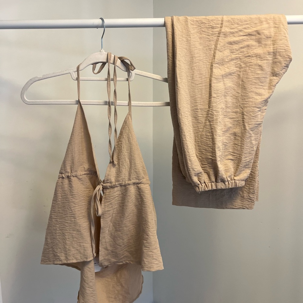 Casual Beige Pants